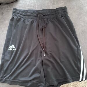Adidas Men's Black and Gray Athletic Shorts
